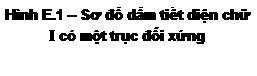 Text Box: Hình E.1 – Sơ đồ dầm tiết diện chữ I có một trục đối xứng  